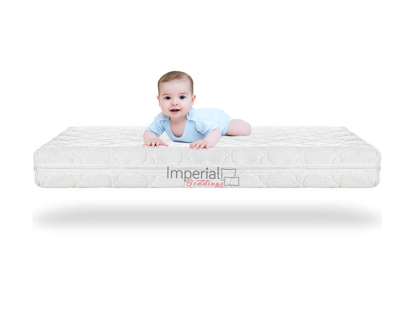 Anti-Bacterial Baby Junior // Toddler Cot 160 x 70 x 7.5 cm Cot Bed Foam Mattress with Quilted Breathable Zip Cover